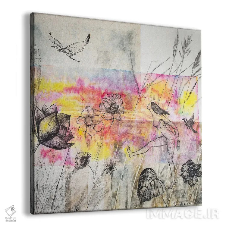 تابلو در مسیر حواصیلها اثر دنیلا کارلتی - نمای پرسپکتیو محصول