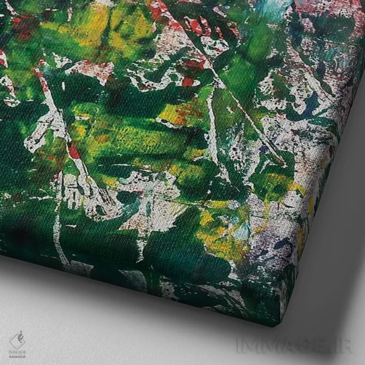 تابلو نفس طبیعت VII اثر دنیلا کارلتی - نمای نزدیک بافت بوم