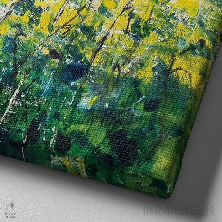 تابلو نفس طبیعت VIII اثر دنیلا کارلتی - نمای نزدیک بافت بوم