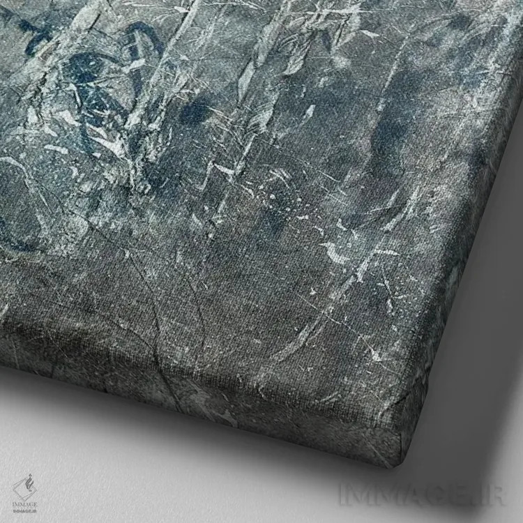 تابلو گل صدتومانی در چشمانداز II اثر دنیلا کارلتی - نمای نزدیک بافت بوم