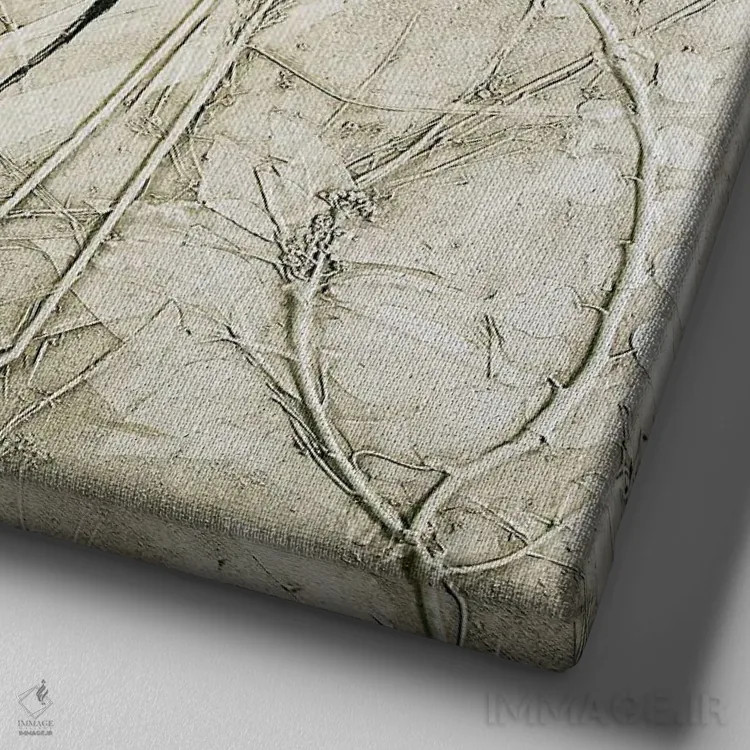 تابلو باغ گچی VII اثر دنیلا کارلتی - نمای نزدیک بافت بوم