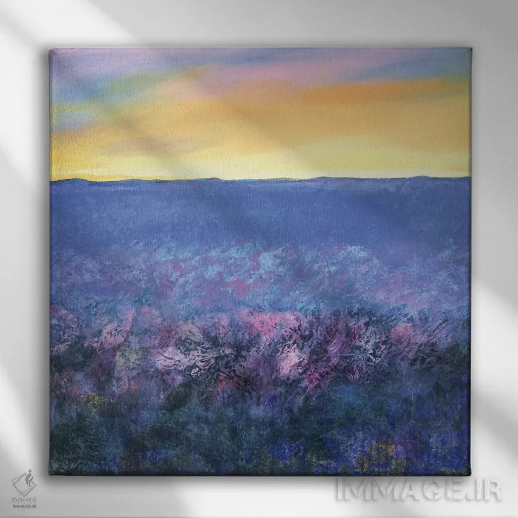 تابلو غروب آفتاب اثر دنیلا کارلتی - نمای روبهرو روی دیوار