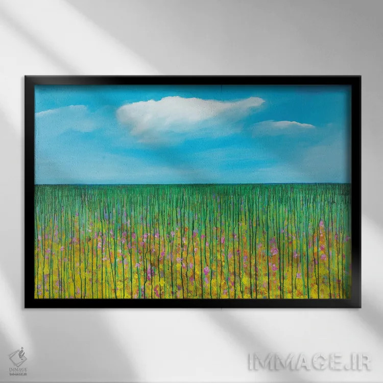 تابلو بهار I اثر دنیلا کارلتی - نمای قابدار مشکی