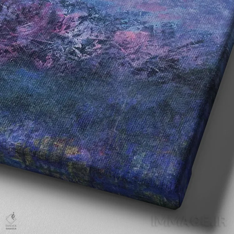 تابلو غروب آفتاب اثر دنیلا کارلتی - نمای نزدیک بافت بوم