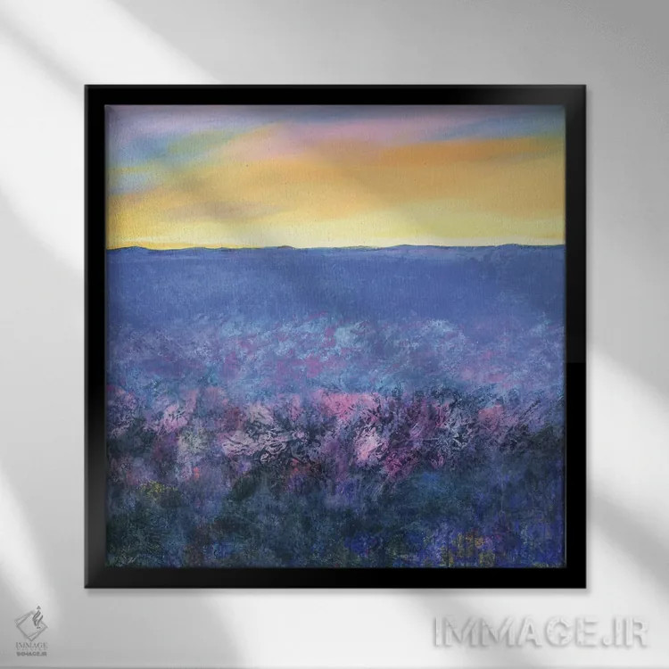 تابلو غروب آفتاب اثر دنیلا کارلتی - نمای قابدار مشکی