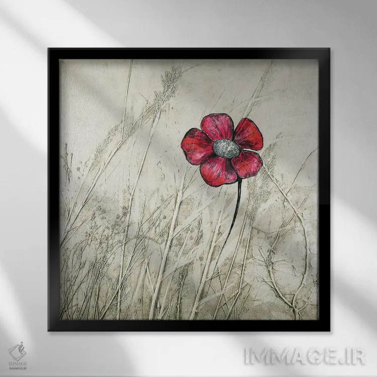 تابلو باغ گچی VII اثر دنیلا کارلتی - نمای قابدار مشکی