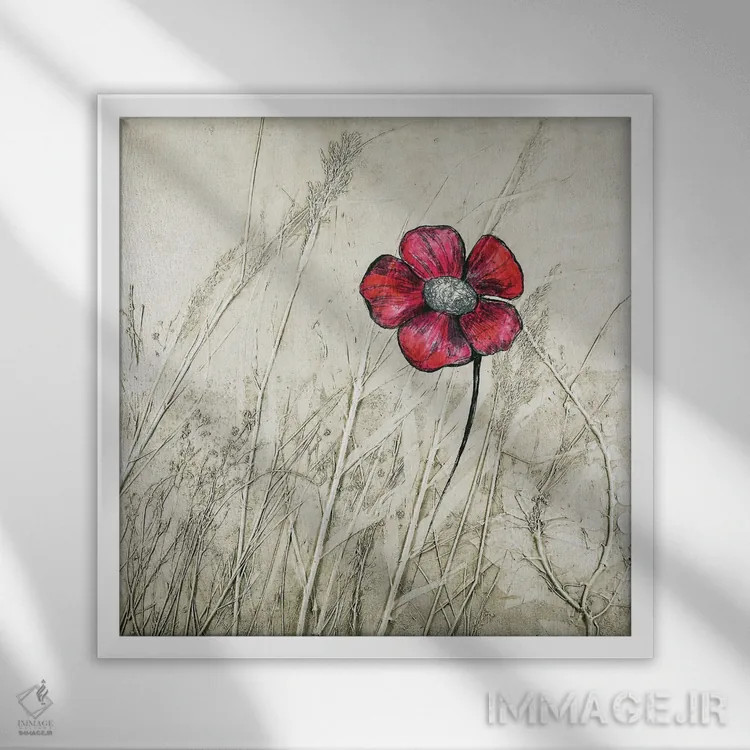 تابلو باغ گچی VII اثر دنیلا کارلتی - نمای قابدار سفید