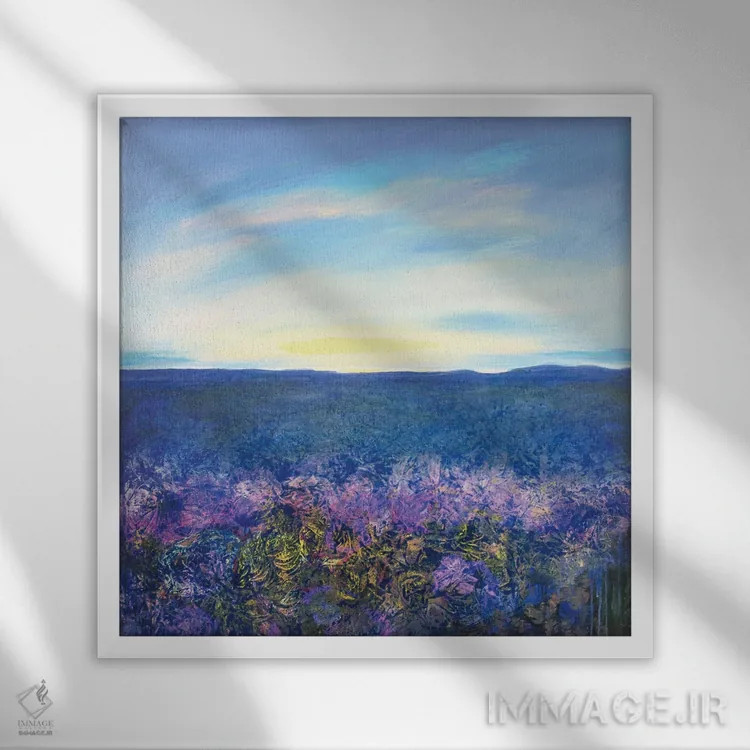 تابلو طلوع آفتاب I اثر دنیلا کارلتی - نمای قابدار سفید