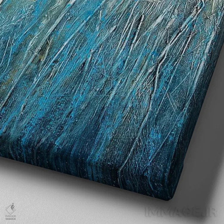 تابلو زمستان II اثر دنیلا کارلتی - نمای نزدیک بافت بوم