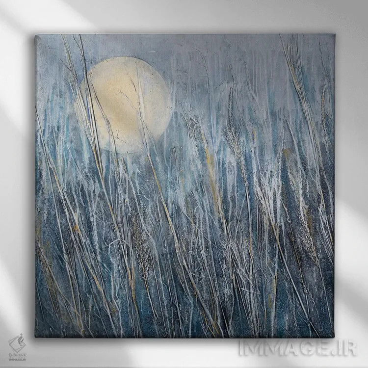 تابلو نفس زمین، آفتاب زمستانی اثر دنیلا کارلتی - نمای روبهرو روی دیوار