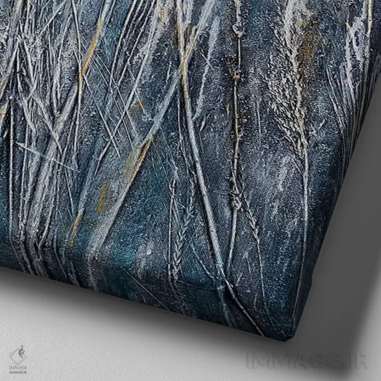 تابلو نفس زمین، آفتاب زمستانی اثر دنیلا کارلتی - نمای نزدیک بافت بوم