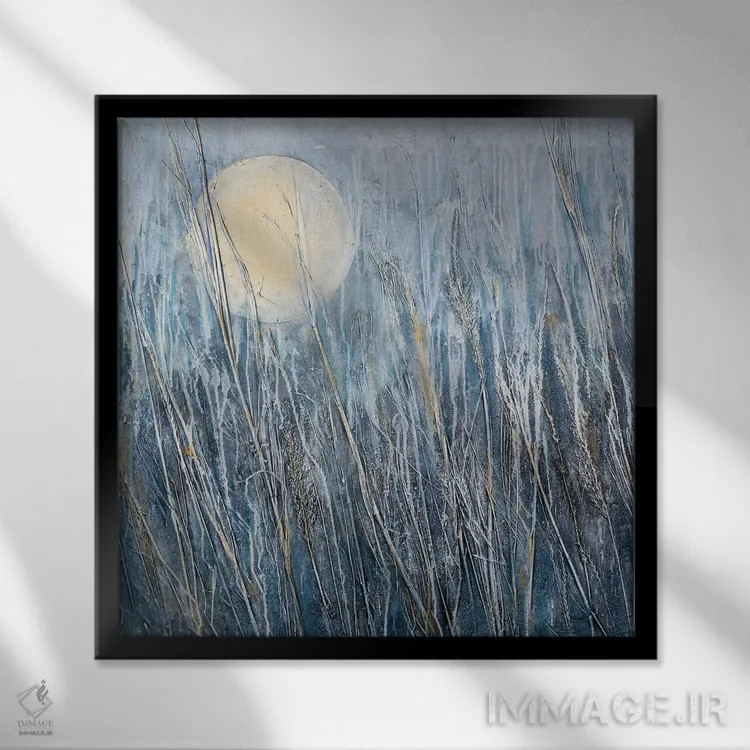 تابلو نفس زمین، آفتاب زمستانی اثر دنیلا کارلتی - نمای قابدار مشکی