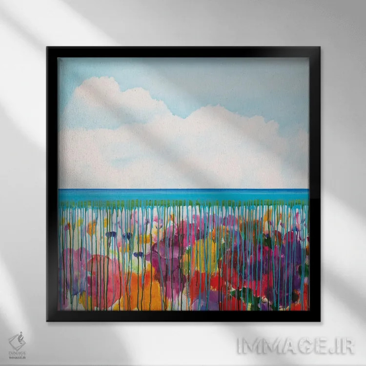 تابلو مد بالا III اثر دنیلا کارلتی - نمای قابدار مشکی