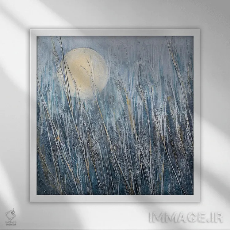 تابلو نفس زمین، آفتاب زمستانی اثر دنیلا کارلتی - نمای قابدار سفید