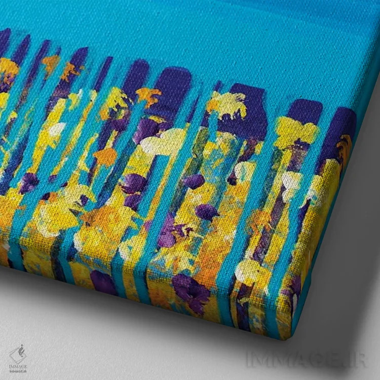 تابلو چشمانداز کوچک III اثر دنیلا کارلتی - نمای نزدیک بافت بوم