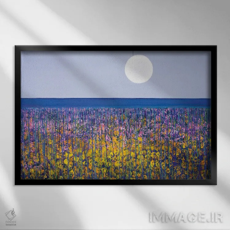 تابلو صبح بهاری اثر دنیلا کارلتی - نمای قابدار مشکی