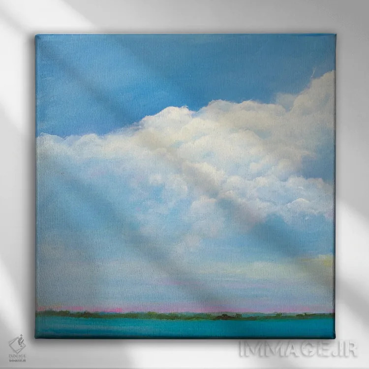 تابلو منظرهٔ کوچک V اثر دنیلا کارلتی - نمای روبهرو روی دیوار