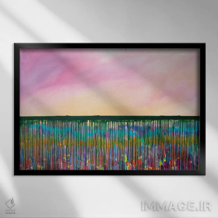 تابلو طلوع تابستانی اثر دنیلا کارلتی - نمای قابدار مشکی