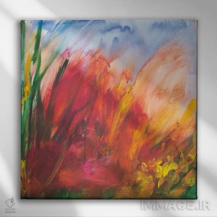 تابلو باغ کوچک وحشی I اثر دنیلا کارلتی - نمای روبهرو روی دیوار