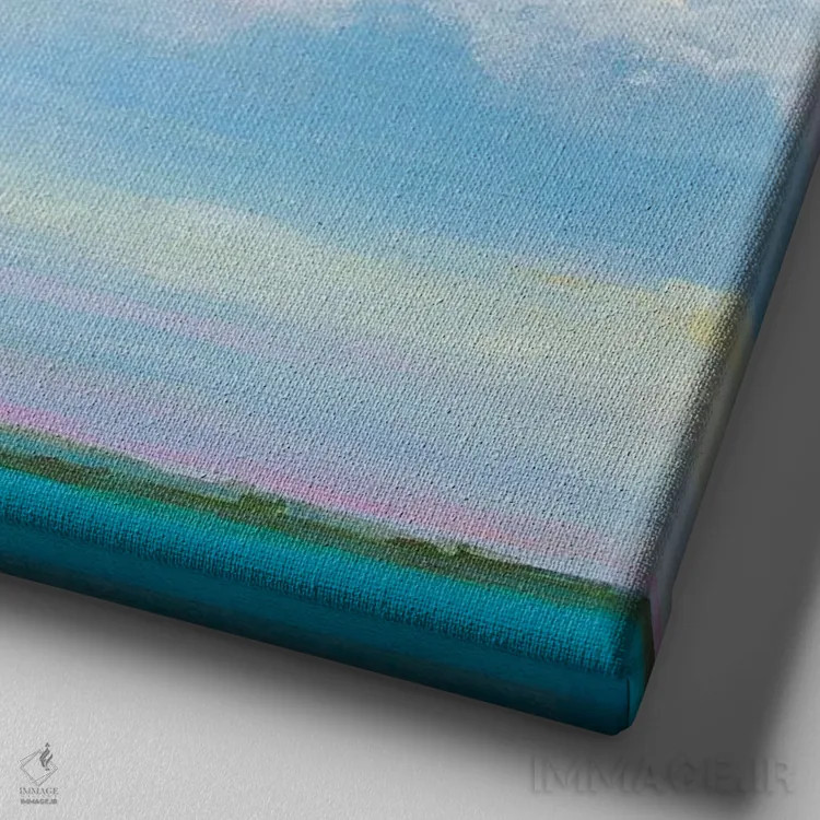 تابلو منظرهٔ کوچک V اثر دنیلا کارلتی - نمای نزدیک بافت بوم