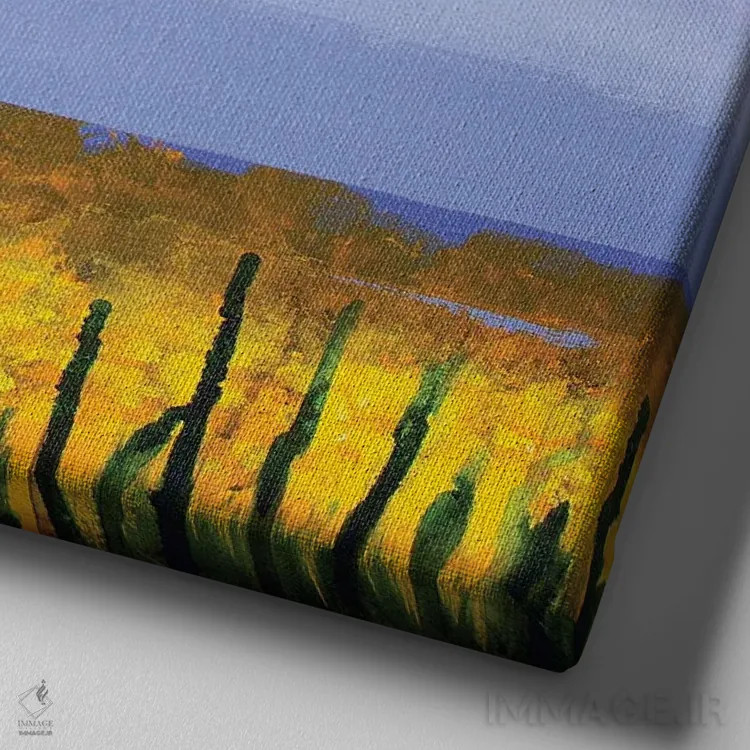 تابلو منظرهٔ کوچک IV اثر دنیلا کارلتی - نمای نزدیک بافت بوم