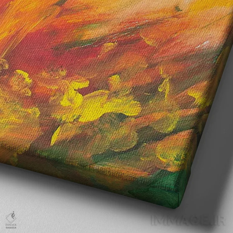 تابلو باغ کوچک وحشی I اثر دنیلا کارلتی - نمای نزدیک بافت بوم