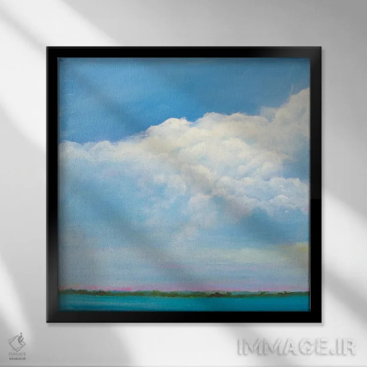 تابلو منظرهٔ کوچک V اثر دنیلا کارلتی - نمای قابدار مشکی