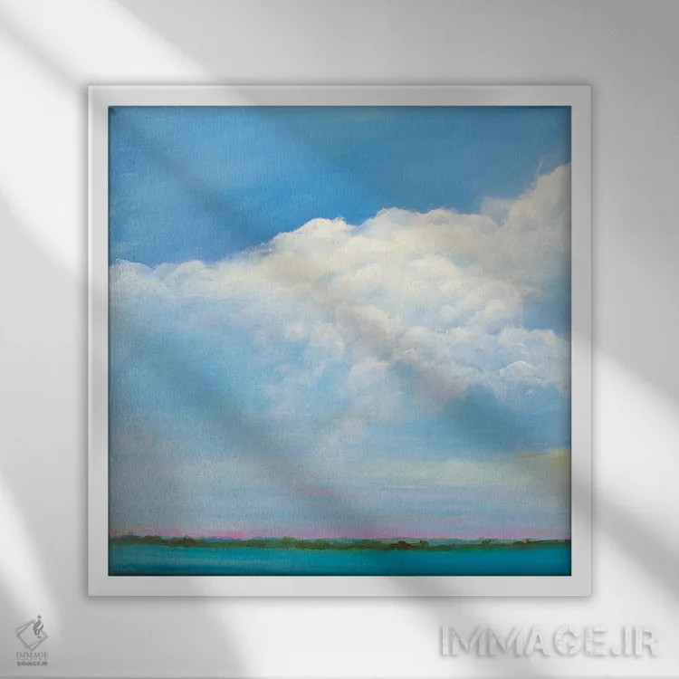 تابلو منظرهٔ کوچک V اثر دنیلا کارلتی - نمای قابدار سفید