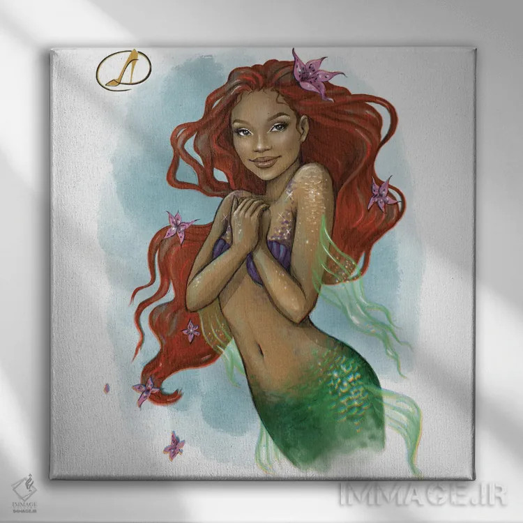 تابلو پری دریایی کوچولو اثر دانیلو سروویچ - نمای روبهرو روی دیوار