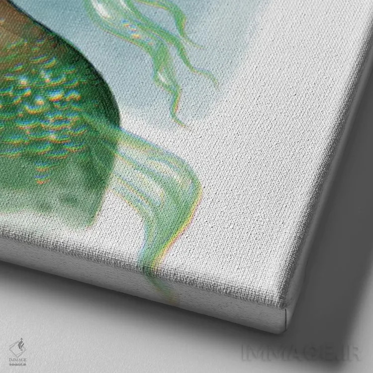 تابلو پری دریایی کوچولو اثر دانیلو سروویچ - نمای نزدیک بافت بوم