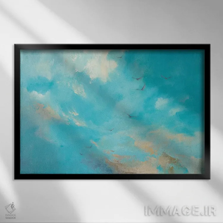 تابلو پرواز خواهم کرد اثر باورا دارگو - نمای قابدار مشکی