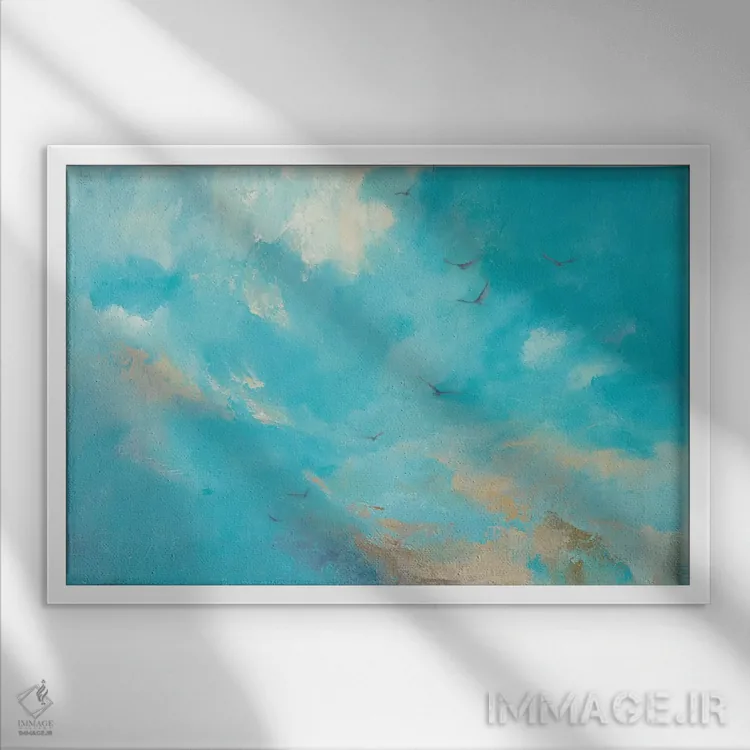 تابلو پرواز خواهم کرد اثر باورا دارگو - نمای قابدار سفید