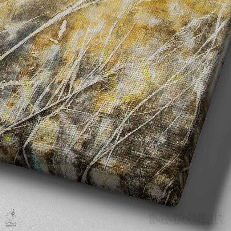 تابلو مهاجرت پروانهها II اثر دنیلا کارلتی - نمای نزدیک بافت بوم