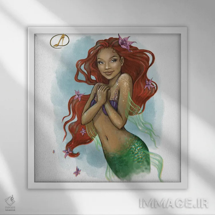 تابلو پری دریایی کوچولو اثر دانیلو سروویچ - نمای قابدار سفید