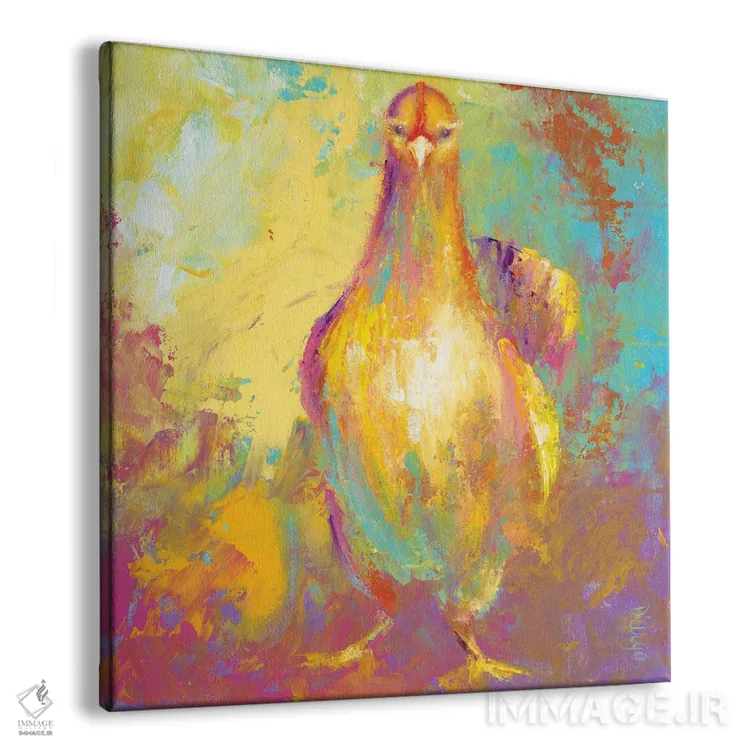 تابلو مرغ بامزه II اثر باورا دارگو - نمای پرسپکتیو محصول