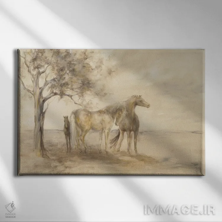 تابلو درخت خانواده اثر باورا دارگو - نمای روبهرو روی دیوار