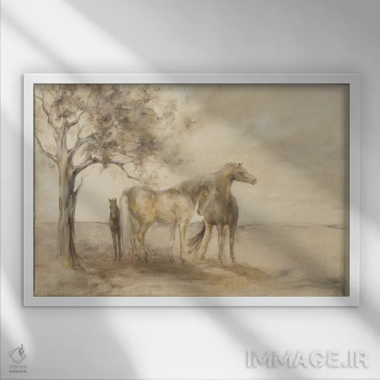 تابلو درخت خانواده اثر باورا دارگو - نمای قابدار سفید