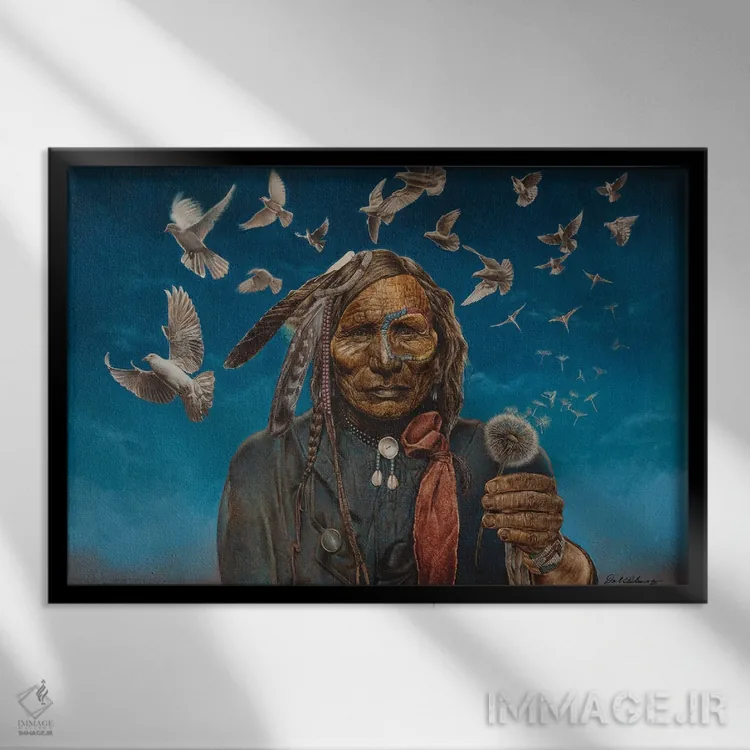 تابلو صلحجو اثر دیوید بهرنس - نمای قابدار مشکی