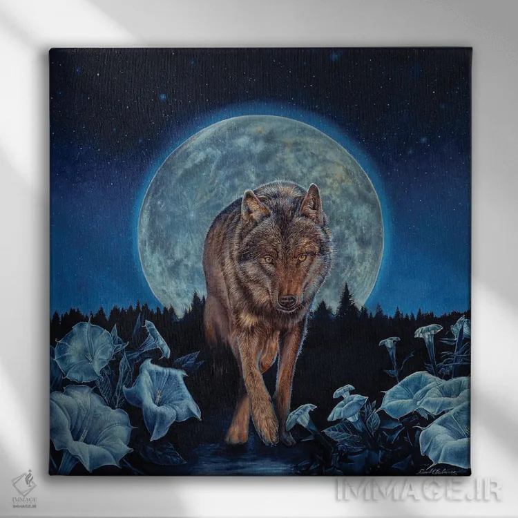 تابلو اوج شبانه اثر دیوید بهرنس - نمای روبهرو روی دیوار