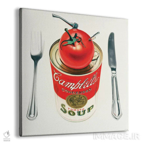تابلو وارهول با چاقو و تبر در آشپزخانه اثر درو دارسی - نمای پرسپکتیو محصول