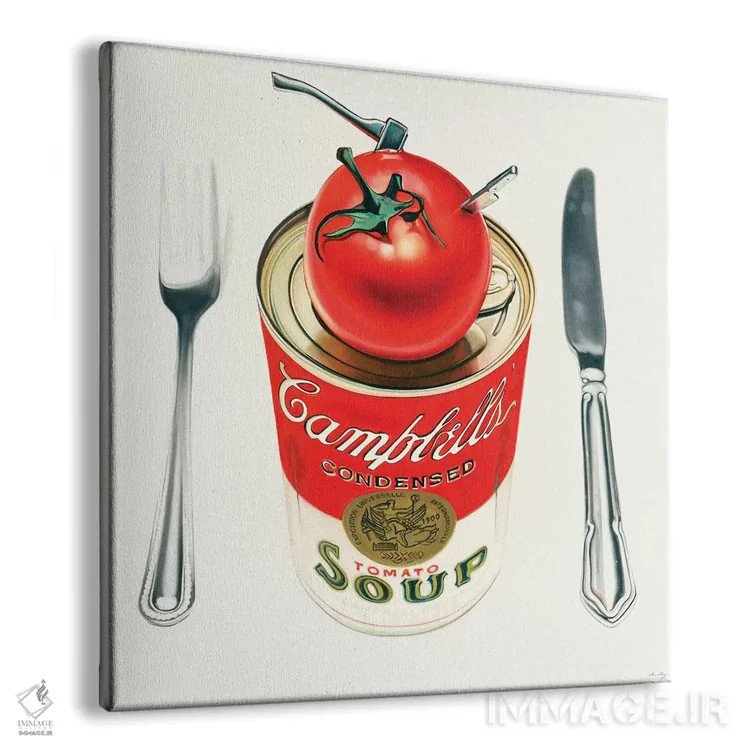 تابلو وارهول با چاقو و تبر در آشپزخانه اثر درو دارسی - نمای پرسپکتیو محصول