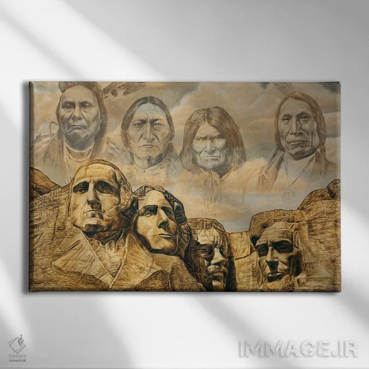 تابلو پدران بنیانگذار (سیاستمداران اولیه) اثر دیوید بهرنس - نمای روبهرو روی دیوار