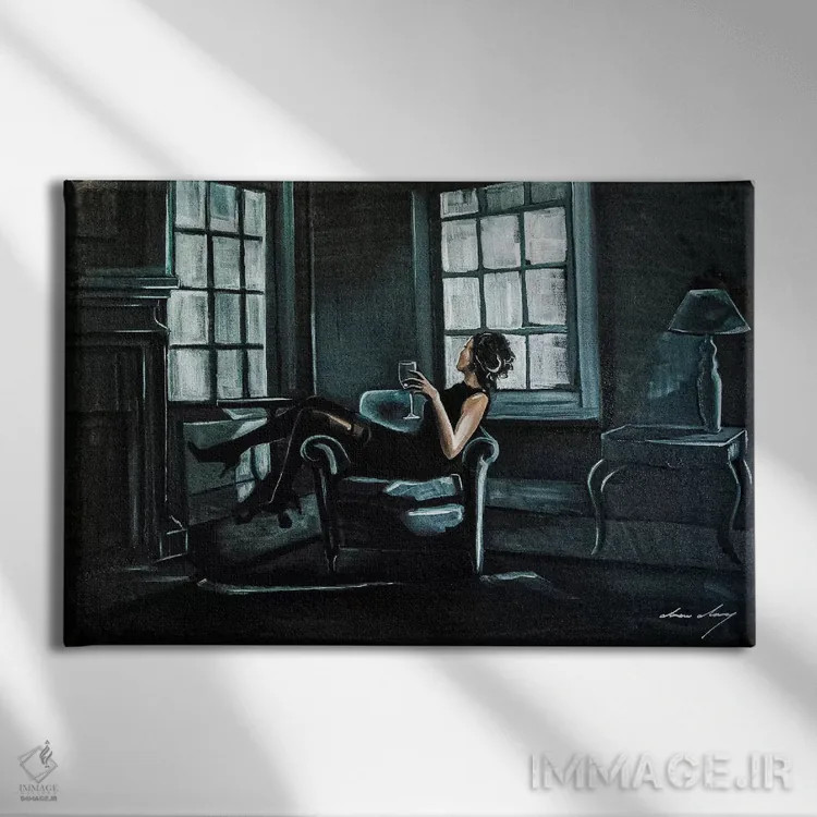 تابلو La Soirée (به فرانسوی: عصر/مهمانی) اثر درو دارسی - نمای روبهرو روی دیوار