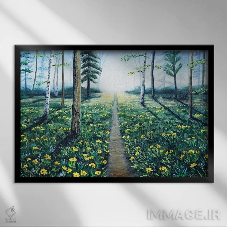 تابلو مسیر از میان بالسامرُت (گیاه) اثر آماندا داگ - نمای قابدار مشکی