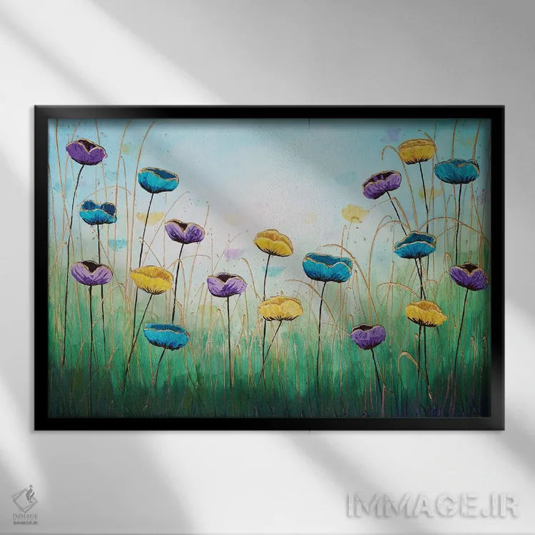 تابلو اکسیر گلها اثر آماندا داگ - نمای قابدار مشکی