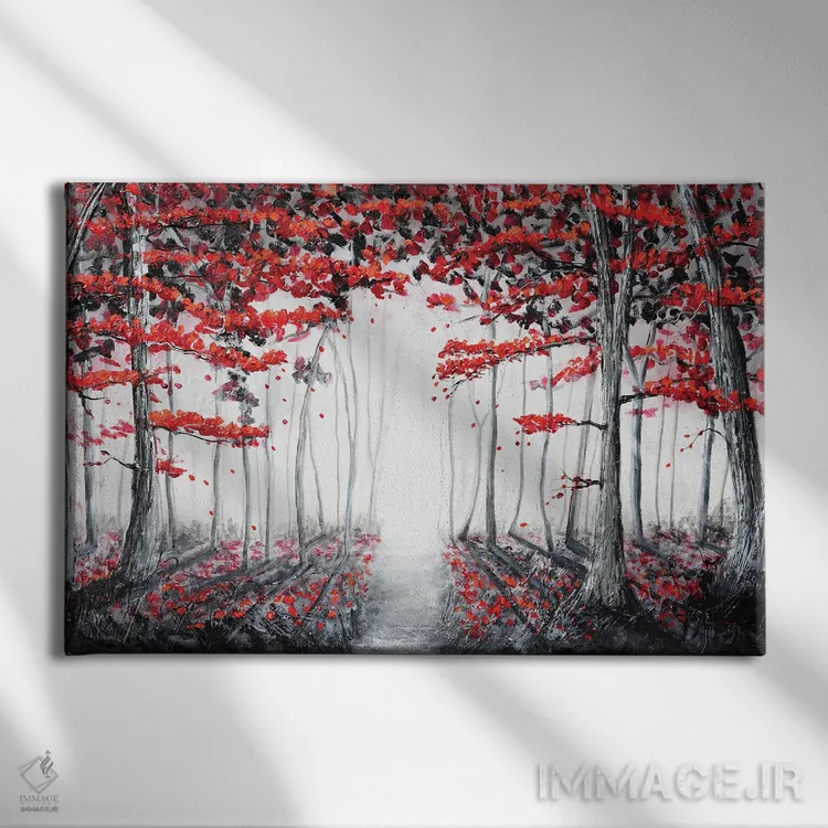تابلو جادوی جنگل اثر آماندا داگ - نمای روبهرو روی دیوار