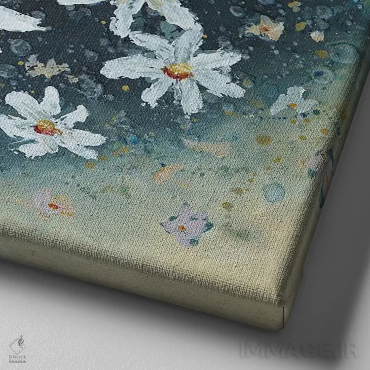 تابلو قلب سرزنده اثر آماندا داگ - نمای نزدیک بافت بوم