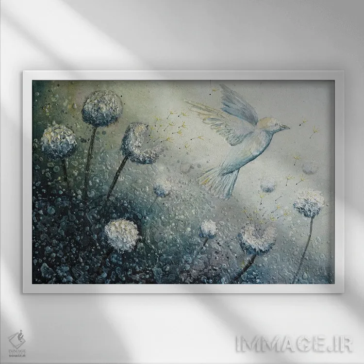 تابلو هنگامی که امید بال میگیرد اثر آماندا داگ - نمای قابدار سفید