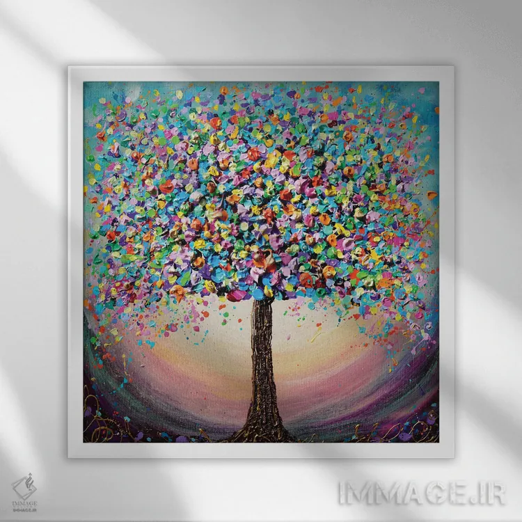 تابلو شکوفههای فراوان اثر آماندا داگ - نمای قابدار سفید