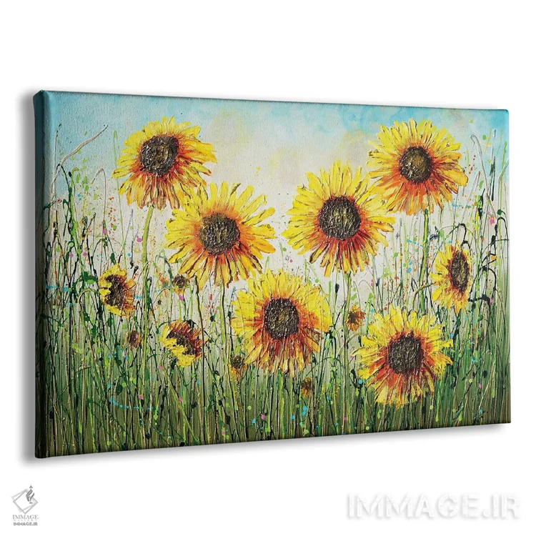 تابلو آفتابگردانها در آفتاب اثر آماندا داگ - نمای پرسپکتیو محصول